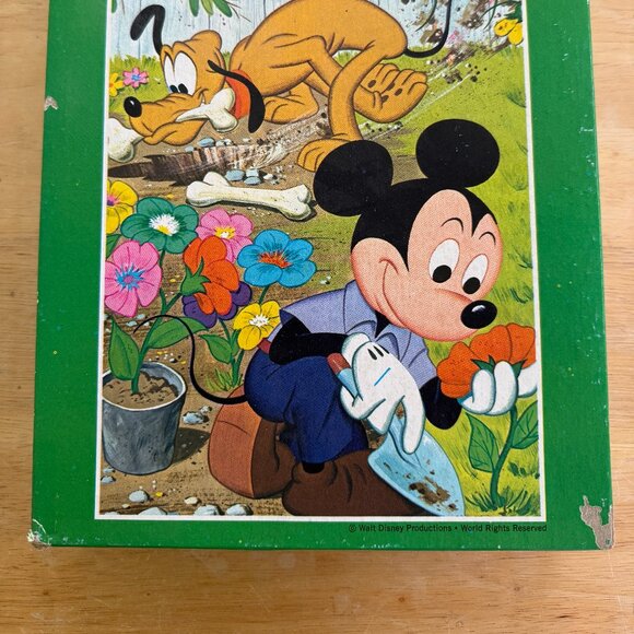Sealed New 1970s 100 PC Whitman Walt Disney Mickey Mouse & Pluto Puzzle - Picture 2 of 7